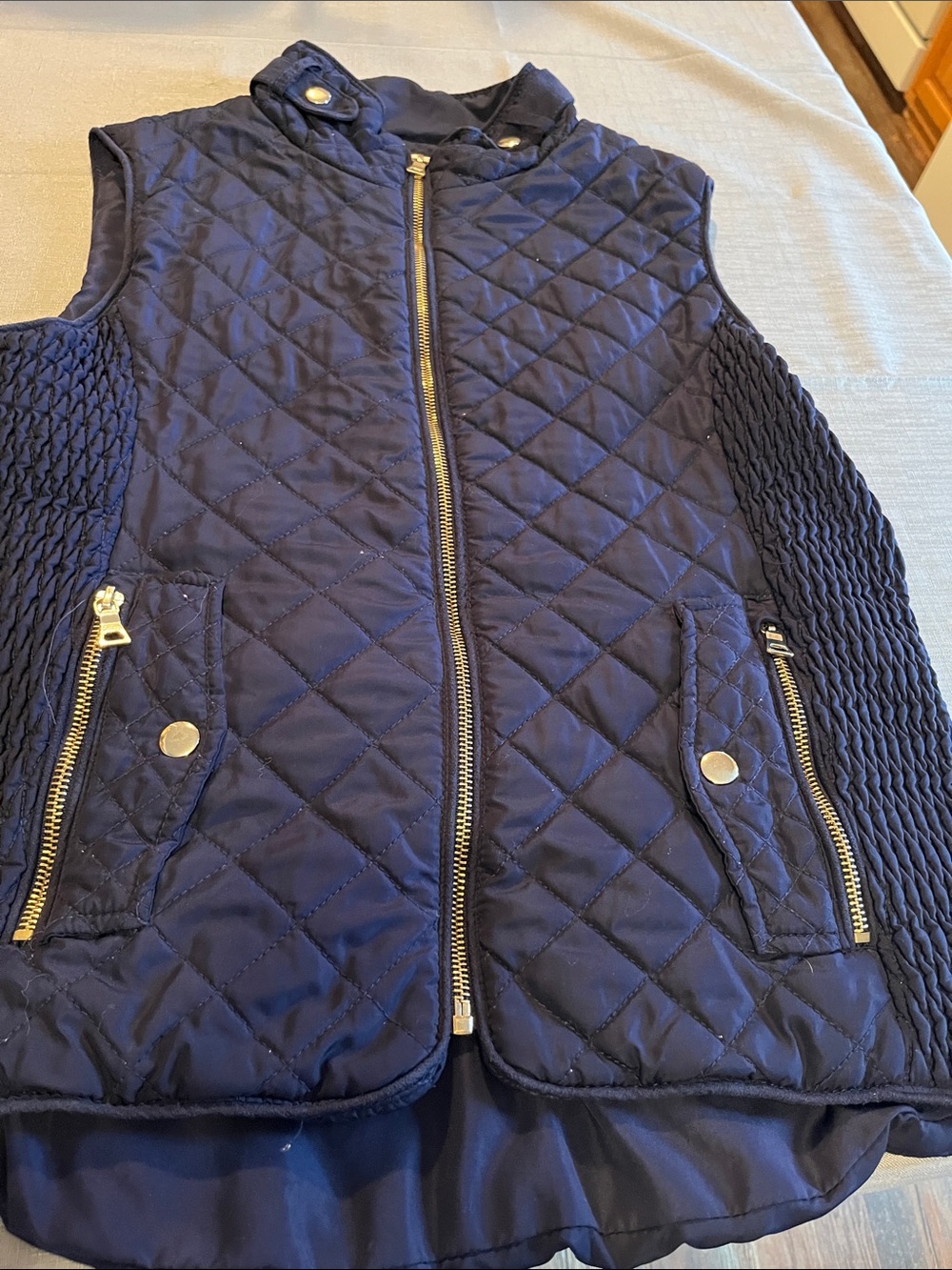 miami Navy Quilted Lined Vest